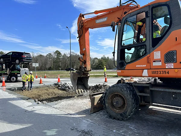 Read more about the article Repairing Concrete Drive Lanes at a Rest Area in Ruther Glen, VA