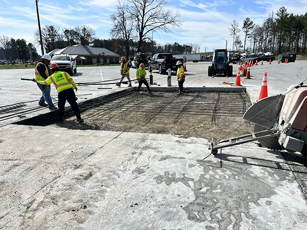 Construction on Parking Lot